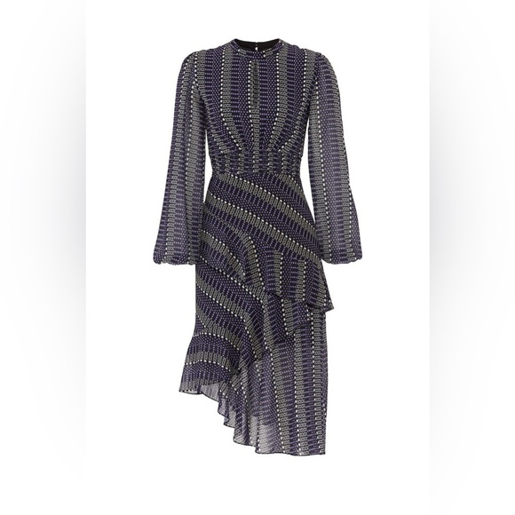 Three Floor Folktale Dress Cocktail Business Casual Contemporary Playful Sz 6 - Picture 1 of 11
